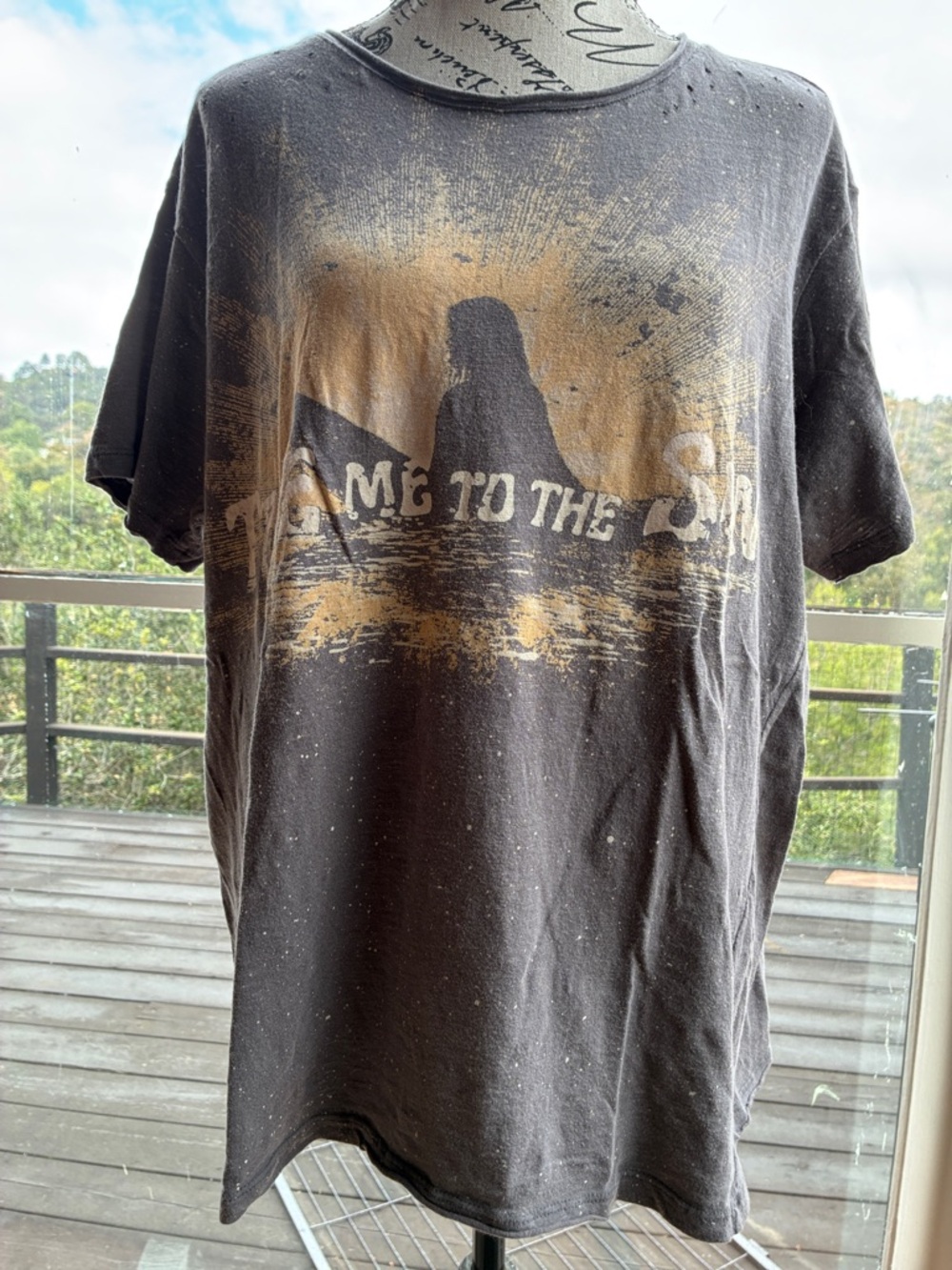 NWT☀️🏄🌊Magnolia Pearl 💯 Cotton Take Me To The Sun Tee in Ozzy One Size Fits Most - Picture 4 of 11